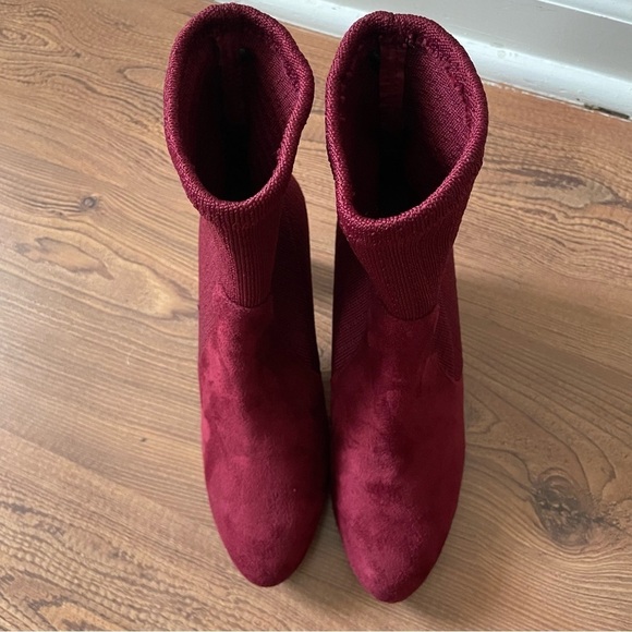 Impo Tizel ankle boot size 7 1/2 woman’s sock pull on heel fall winter like new - Picture 3 of 9